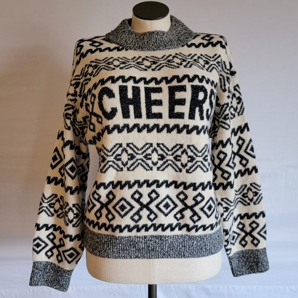 A New Day Cheers! Knit Sweater Winter Holiday New Years Ski - Picture 12 of 15